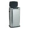 Afvalemmer push - zilver - 38 liter