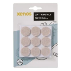 Anti-kras viltjes rond ø2.5 cm - taupe - set van 18
