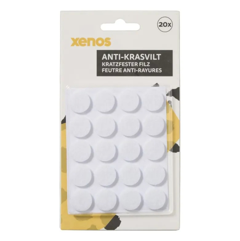 Anti-krasviltjes rond - wit - set van 20