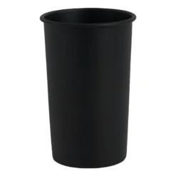Badkamer beker metaal - zwart - ⌀8x11 cm
