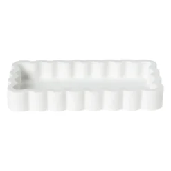 Badkamer plateau golf - wit - 3x18x10 cm