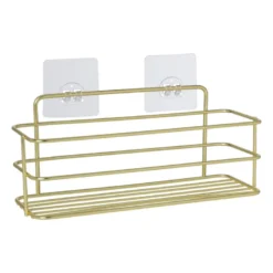 Badkamerrek rechthoekig - goudkleurig - 28x10x12 cm