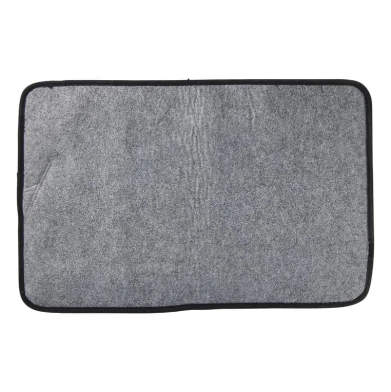 Badmat fluffy - zwart - 45x70 cm