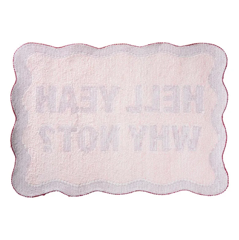 Badmat hell yeah why not - roze - 50x70 cm