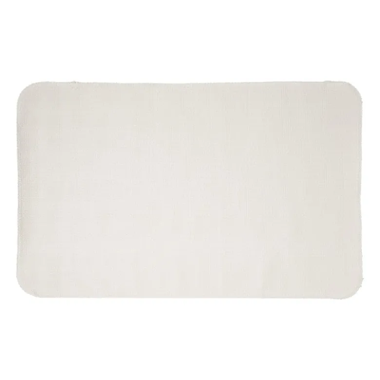 Badmat Lijnen - wit - 50x70 cm