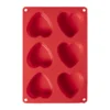 Bakvorm 6 harten - siliconen - 3.5x27x18.5 cm