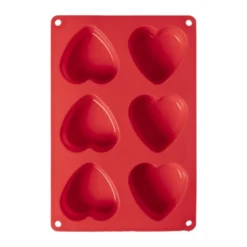 Bakvorm 6 harten - siliconen - 3.5x27x18.5 cm