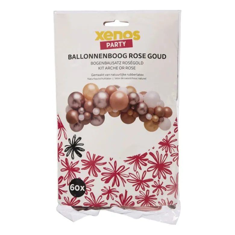 Ballonnenboog - roségoudkleurig - set van 60