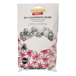 Ballonnenboog - zilverkleurig - set van 60