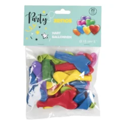 Ballonnen hart - multikleur - set van 20
