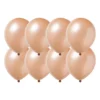 Ballonnen metallic - rose goud - set van 8