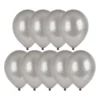 Ballonnen metallic - zilver - set van 9