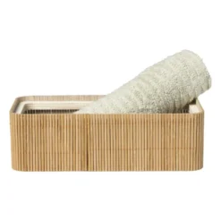 Bamboe kistje met deksel Jesse - 6x20x10 cm - naturel