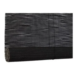 Bamboe rolgordijn - zwart - 60x180 cm