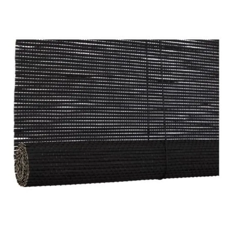Bamboe rolgordijn - zwart - 60x130 cm