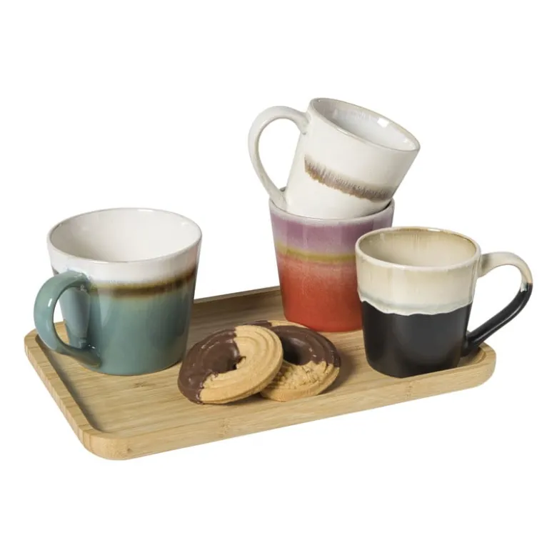 Bamboe tray klein - bruin - 1.8x28x18 cm