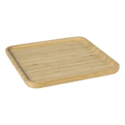 Bamboe tray vierkant - bruin - 1.8x24.5x24.5 cm