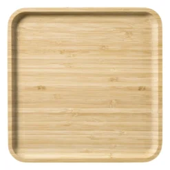 Bamboe tray vierkant - bruin - 1.8x24.5x24.5 cm