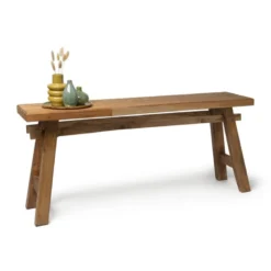Bankje recycle Ubud - hout - 116 cm