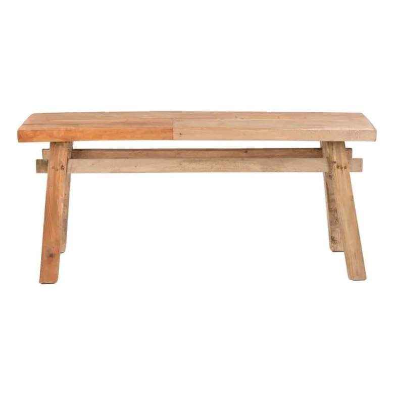 Bankje recycle Ubud - hout - 116 cm