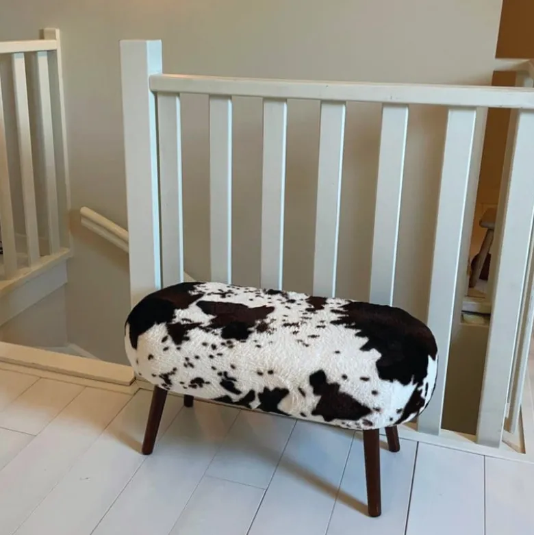 Bankje the cow - bruin/beige - 40x82x40 cm