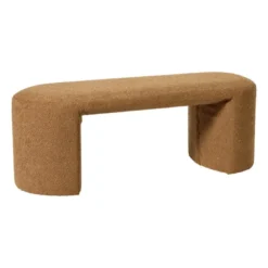 Bank Sara bouclé - bruin - 45x120x44 cm