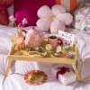 Bed dienblad - bamboe - 31x58x22 cm