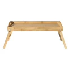 Bed dienblad - bamboe - 31x58x22 cm