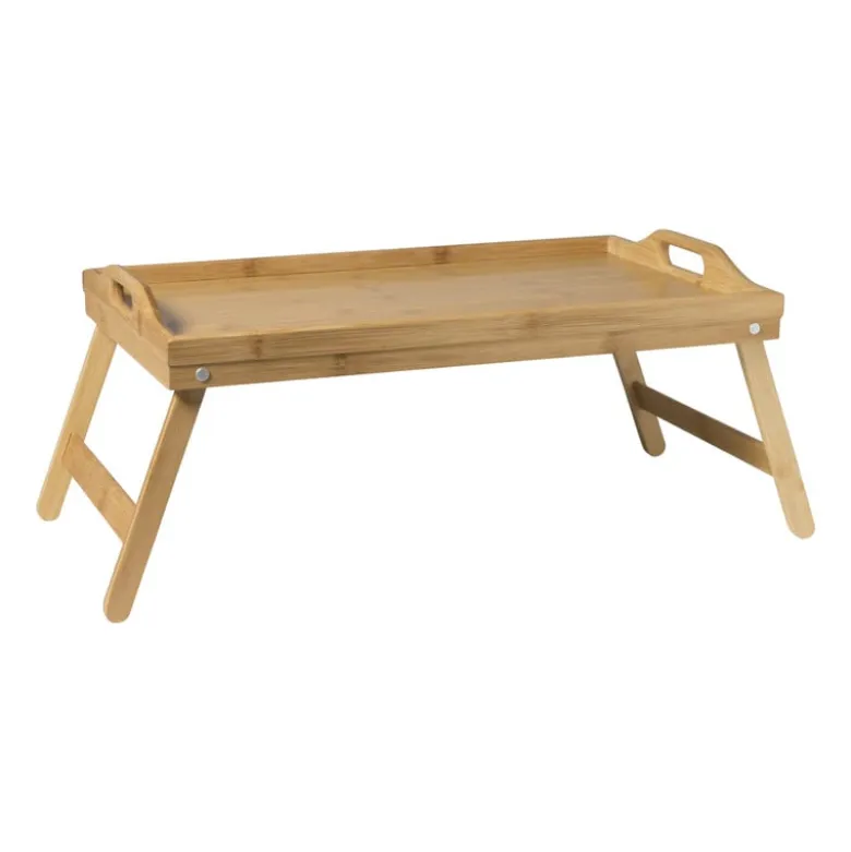 Bed dienblad - bamboe - 31x58x22 cm