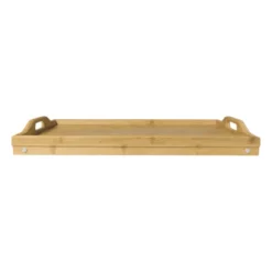 Bed dienblad - bamboe - 31x58x22 cm