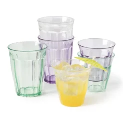 Beker met facetten - helder - 450 ml