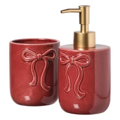 Beker strik - bordeauxrood - ø7.3x10.2 cm