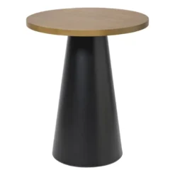 Bijzettafel Chico - bruin/zwart - ø39.5x48.5 cm