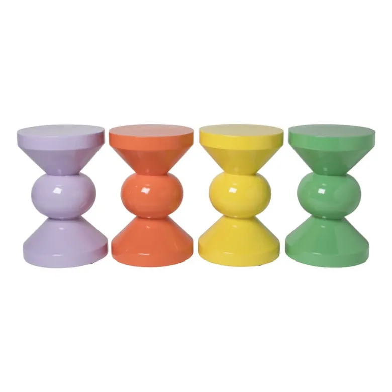 Bijzettafel diabolo - geel - ø33x50 cm