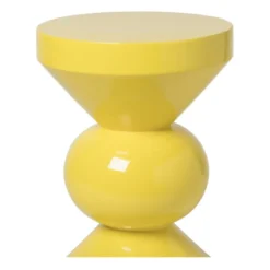 Bijzettafel diabolo - geel - ø33x50 cm