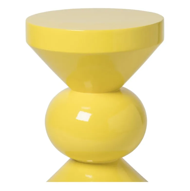 Bijzettafel diabolo - geel - ø33x50 cm