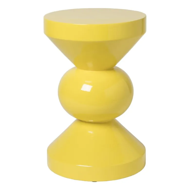 Bijzettafel diabolo - geel - ø33x50 cm