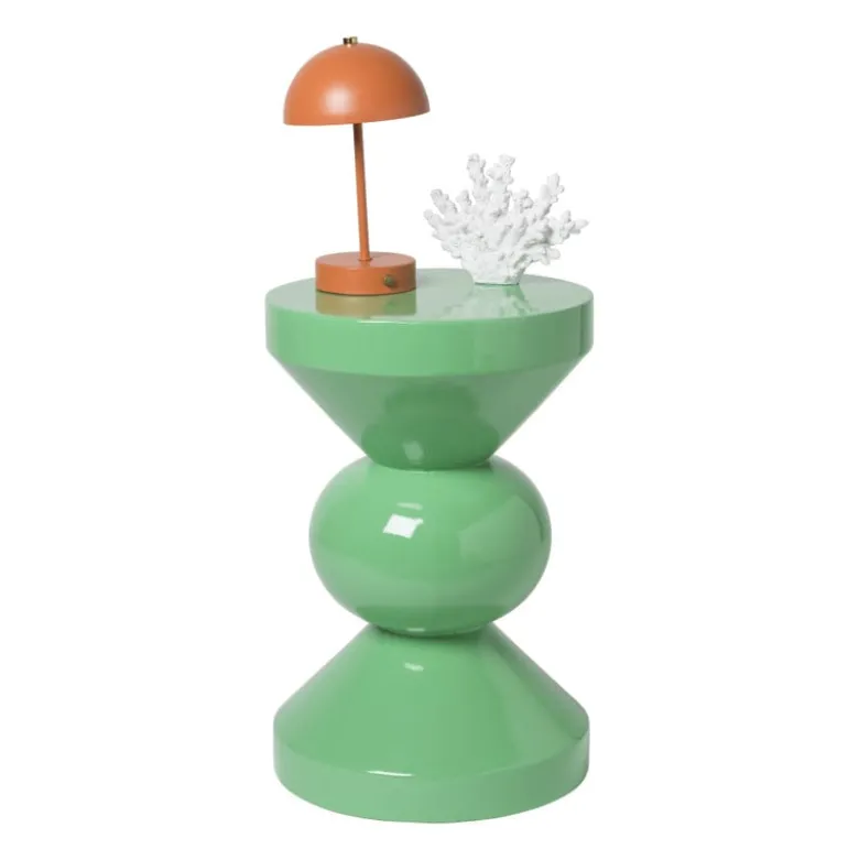 Bijzettafel diabolo - groen - ø33x50 cm
