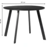 Bijzettafel Diego klein - zwart - ø60x46 cm
