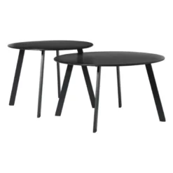 Bijzettafel Diego klein - zwart - ø60x46 cm