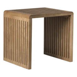 Bijzettafel Japandi groot - bruin - 40x42x35 cm