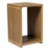 Bijzettafel Japandi hoog - bruin - 60x39x39 cm