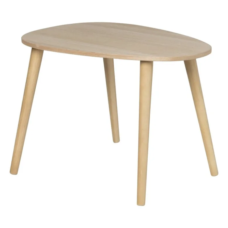 Bijzettafel lund ovaal - naturel - 58x40x40 cm