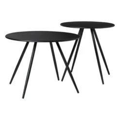 Bijzettafel Manolo hoog - zwart -ø45x45 cm