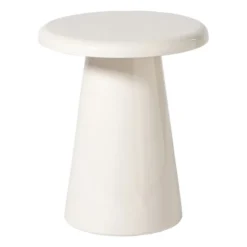 Bijzettafel metaal groot - beige - ø34.5x40.5 cm