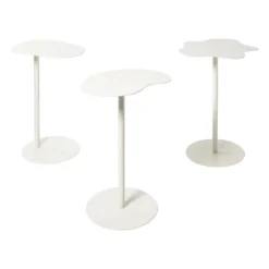 Bijzettafel Mica organisch - wit - 53x35x26 cm