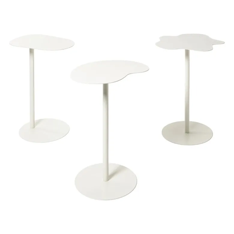 Bijzettafel Mica organisch - wit - 53x35x26 cm