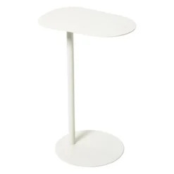 Bijzettafel Mica ovaal - wit - 53x35x25 cm