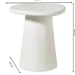 Bijzettafel Milou - wit - 48x45x43 cm