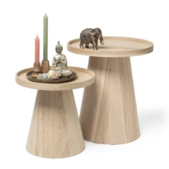Bijzettafel Rondo groot - naturel - ø45x50 cm